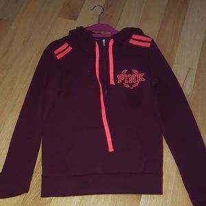 PINK VS quarter zip sweatshirt